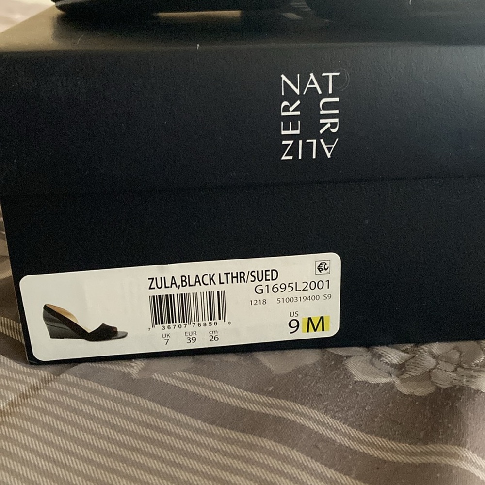 Black Peeptoe Wedge by Naturalizer